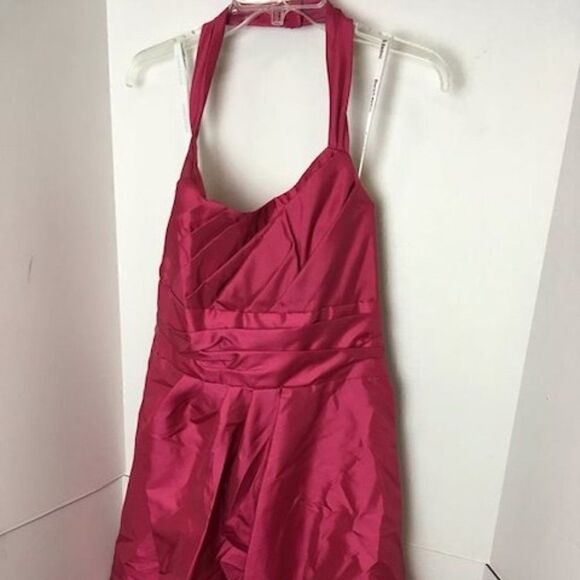 David's Bridal Pink Halter Dress NWT - 14 - Picture 1 of 8